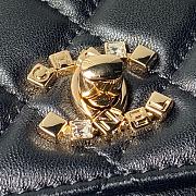 Chanel Top Handle Flap Bag Black 18.5x11x6cm - 2