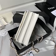 Chanel Top Handle Flap Bag White 18.5x11x6cm - 6