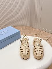 Prada Foam Rubber Sandals Beige - 3