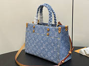 Louis Vuitton LV Let Go PM Sky Blue Denim 28 x 23 x 10.5 cm - 3