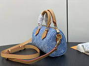 Louis Vuitton LV Nano Speedy Blue Denim 16 x 10 x 7.5 cm - 6