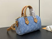 Louis Vuitton LV Nano Speedy Blue Denim 16 x 10 x 7.5 cm - 5