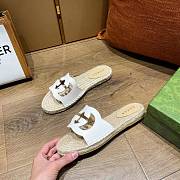 Gucci Interlocking G Cut-out Slides White - 5