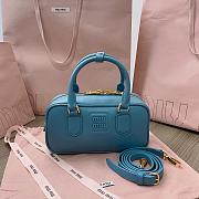 Miu Miu Arcadie Leather Bag Blue 23x10x8cm - 1