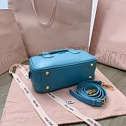 Miu Miu Arcadie Leather Bag Blue 23x10x8cm - 6