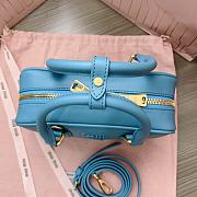 Miu Miu Arcadie Leather Bag Blue 23x10x8cm - 2