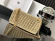 Celine Chain Shoulder Bag Raffia 20.5x10.5x4cm - 4