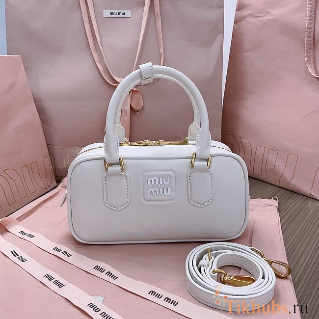 Miu Miu Arcadie Leather Bag White 23x10x8cm - 1