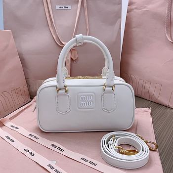 Miu Miu Arcadie Leather Bag White 23x10x8cm