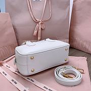 Miu Miu Arcadie Leather Bag White 23x10x8cm - 5