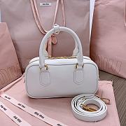 Miu Miu Arcadie Leather Bag White 23x10x8cm - 2