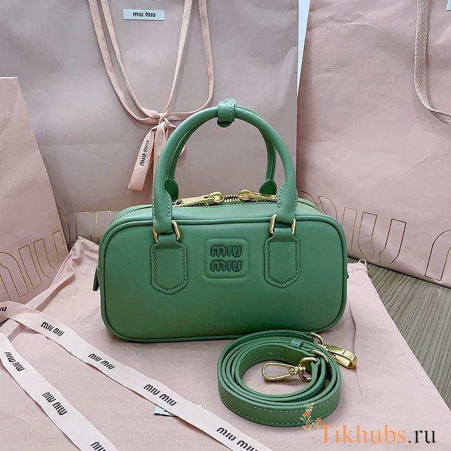 Miu Miu Arcadie Leather Bag Green 23x10x8cm - 1