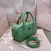 Miu Miu Arcadie Leather Bag Green 23x10x8cm - 3