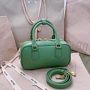 Miu Miu Arcadie Leather Bag Green 23x10x8cm - 2