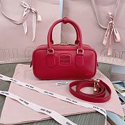 Miu Miu Arcadie Leather Bag Red 23x10x8cm - 1