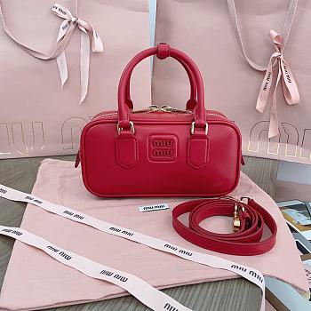 Miu Miu Arcadie Leather Bag Red 23x10x8cm
