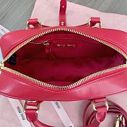 Miu Miu Arcadie Leather Bag Red 23x10x8cm - 3