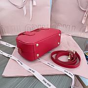 Miu Miu Arcadie Leather Bag Red 23x10x8cm - 5