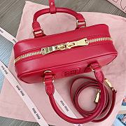 Miu Miu Arcadie Leather Bag Red 23x10x8cm - 2