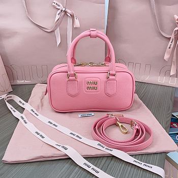Miu Miu Arcadie Leather Bag Pink 23x10x8cm