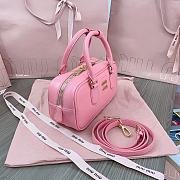 Miu Miu Arcadie Leather Bag Pink 23x10x8cm - 2