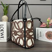 Loewe Anagram Cut-out Calfskin Small Tote Brown 32x12x25.5cm - 5