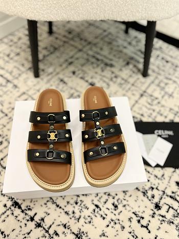 Celine Brown Black Sandal