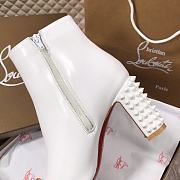 Christian Louboutin Suzi Folk 85 White Studded Boot - 5