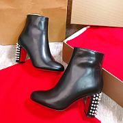 Christian Louboutin Suzi Folk 85 Black Studded Boot - 1