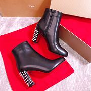 Christian Louboutin Suzi Folk 85 Black Studded Boot - 3