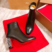 Christian Louboutin Suzi Folk 85 Black Studded Boot - 2