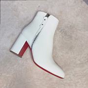 Christian Louboutin Ziptotal 85 Leather White Boot - 2