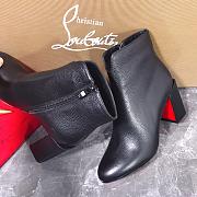 Christian Louboutin Castarika 85 Black Leather Ankle Boots - 4