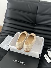 Chanel Ballerina Tweed Flat Beige - 3