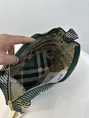 Burberry Check Duffle Top Handle Bag Green 23x21.5x10.5cm - 4