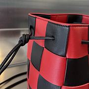 Bottega Veneta Cassette Cross-Body Bucket Black Red Bag 19x14x13cm - 5