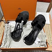 Hermes Santorini Black Sandal - 5