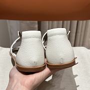Hermes Santorini White Beige Sandal - 5