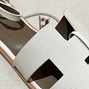 Hermes Santorini White Beige Sandal - 4