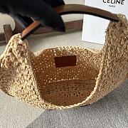 Celine Classic Teen Triomphe Basket Hobo Bag Raffia Tan 33x16x4cm - 4