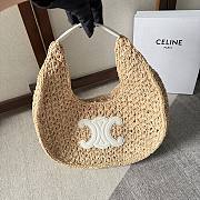 Celine Classic Teen Triomphe Basket Hobo Bag Raffia White 33x16x4cm - 1