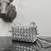 Bottega Veneta Mini Loop Camera Bag Silver 17x10x6cm - 5