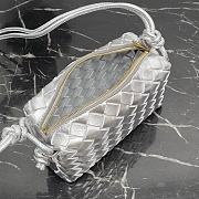 Bottega Veneta Mini Loop Camera Bag Silver 17x10x6cm - 3