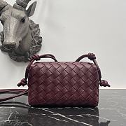 Bottega Veneta Mini Loop Camera Bag Red Wine 17x10x6cm - 1