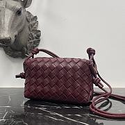 Bottega Veneta Mini Loop Camera Bag Red Wine 17x10x6cm - 2