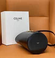 Celine Women Bucket Triomphe Shiny Calfskin Black 25x22x14cm - 2