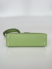 Hermes Mini Kelly Green Epsom Silver 19cm - 4