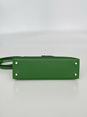 Hermes Mini Kelly Dark Green Epsom Silver 19cm - 5