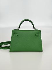 Hermes Mini Kelly Dark Green Epsom Silver 19cm - 2