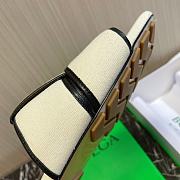 Bottega Veneta White Black Slides - 5